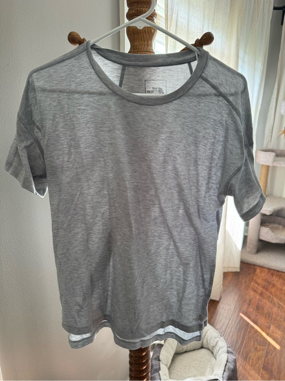 The North Face women's Heather Gray Short Sleeve athletic Tee